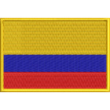 Patch Bordado Bandeira Da Colômbia Motocross