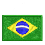 Patch Bordado Bandeira Do Brasil 7 Cm X 5 Cm