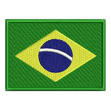 Patch Bordado Bandeira Do Brasil