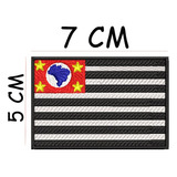 Patch Bordado Bandeira Do Estado De São Paulo 7 Cm X 5 Cm
