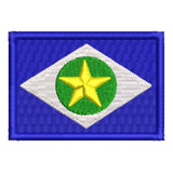 Patch Bordado Bandeira Do Mato Grosso 7x5cm