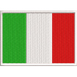 Patch Bordado Bandeira Itália Motociclista P/colete