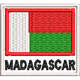 Patch Bordado Bandeira Madagascar 4,5x5 Cm Cód.bdn209
