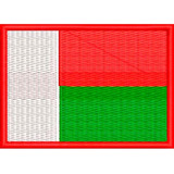 Patch Bordado Bandeira Madagascar 5x7 Cm Cód.bdp209