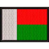 Patch Bordado Bandeira Madagascar 5x7 Cm Cód.bdp475