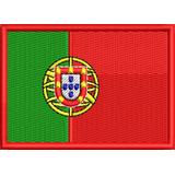 Patch Bordado Bandeira Portugal P/ Colete Motoqueiro Ban88