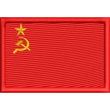 Patch Bordado Bandeira União Soviética Urss 8x5,5cm Tag