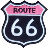 Patch Bordado Brasão Rota 66 Moto Route 66 Tam.8,5x8,5 Rt9