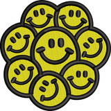 Patch Bordado Camiseta Jaqueta Calça Jeans Emoji Smiles
