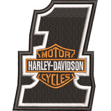 Patch Bordado Harley Davidson Numero 1 Usa Motociclista Hd2