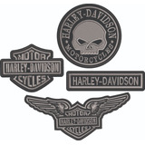 Patch Bordado Kit 4 Peças Harley Davidson Moto