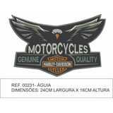 Patch Bordado Motociclista Aguia Harley Davidson 0231 Grande