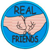 Patch Bordado Real Friends 6x6 Cm