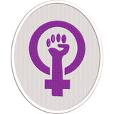 Patch Bordado Termocolante Simbolo Feminista Feminismo 10cm