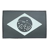 Patch Em Emborrachado Velcro Bandeira Brasil Pr/br Ou Color