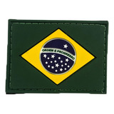 Patch Emborrachado Bandeira Do Brasil Colorida