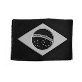 Patch Emborrachado Bandeira Do Brasil Preta