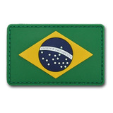 Patch Emborrachado Velcro Bandeira Do Brasil