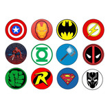 Patch Estampado Escudo De Heróis, Marvel, Dc Comics, Adesivo