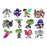 Patch Estampado Jovens Titãs, Robin, Mutano, Cyborg, Ravena