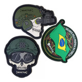 Patch Invictus Emborrachado : Farda Militar Airsoft Brevê 
