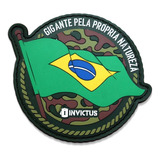 Patch Invictus Emborrachado Farda Militar Airsoft Coleção