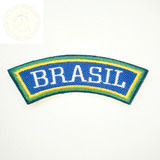 Patch Manicaca Brasil Bordado Colorido Distintivo Meia Lua