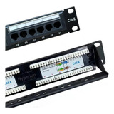 Patch Panel 24 Portas Cat5 Rj45 Certifica Com Guia Traseira