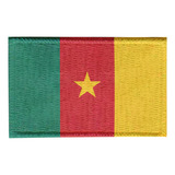 Patch Sublimado Bandeira Camarões 5,5x3,5 Bordado