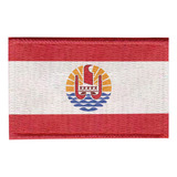 Patch Sublimado Bandeira Polinésia Francesa 5,5x3,5 Bordado