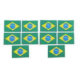 Patch Termocolante Bandeira Brasil 5x7cm Bordado (10 Un.)