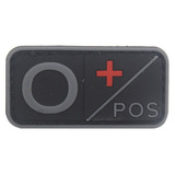 Patch Tipo Sanguíneo O+ Emborrachado Com Velcro