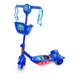 Patinete 3 Rodas Infantil Musical Com Luzes E Cesta