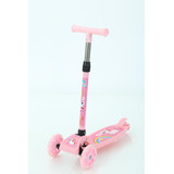 Patinete Dobrável Infantil 3 Rodinhas Rosa