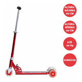 Patinete Infantil 3 Rodas Alumínio Dobrável Dmr4455 Vermelho