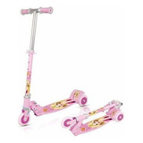 Patinete Infantil 3 Rodas Até 50kg Ajustável Dobrável Rosa