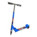 Patinete Infantil Azul Rosa 3 Rodas Dobrável 50kg Led