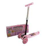 Patinete Infantil Dobrável Rosa - 3 Rodas - 71x55x22 Cm