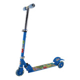 Patinete Infantil Menina Menino 3 Rodas Led Dobrável 50kg Cor Azul