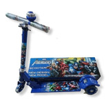 Patinete Infantil Menino Azul Vingadores Led