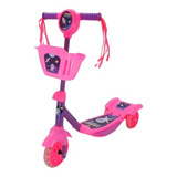 Patinete Infantil Musical Rosa 3 Rodas