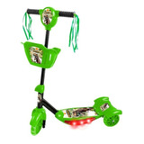 Patinete Infantil Musical Verde 3 Rodas