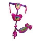 Patinete Infantil Princesas Meninas 3 Rodas Musical Rosa Pi1