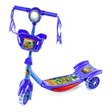 Patinete Infantil Radical Meninos 3 Rodas Musical Heróis