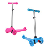 Patinete Meninos 3 Rodas Spin Roller Com Luzes De Led - Azul