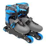Patins 3 Rodas Ajustável Azul Radical Infantil Suporta 50kg