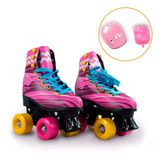Patins 4 Rodas Clássico Sou Luna Menina Com Kit De Proteção