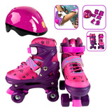 Patins 4 Rodas Infantil Roller Ajustavél