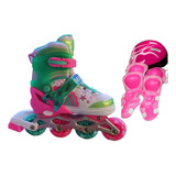 Patins 4 Rodas Inline Infantil Led