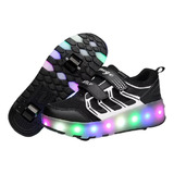 Patins De Tênis Led Com Rodas De 2 Rodas, Patins Removíveis